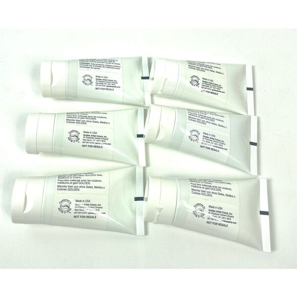 Golden Artist Gel Paints Lot 6 Soft Extra Heavy Clear Tar Semi Gloss 2oz ea - Picture 2 of 4
